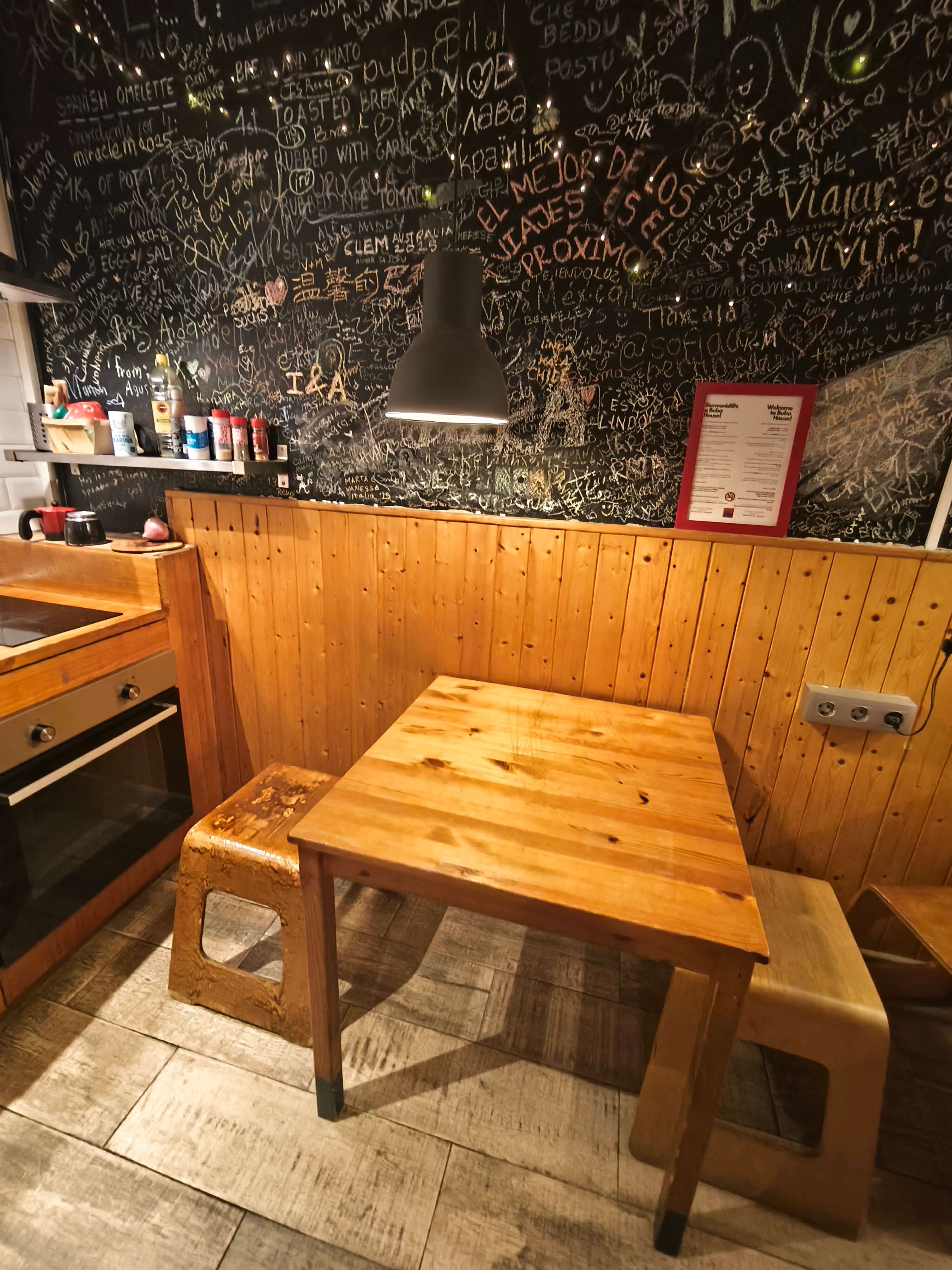 Well-maintained shared kitchen area at Buba House