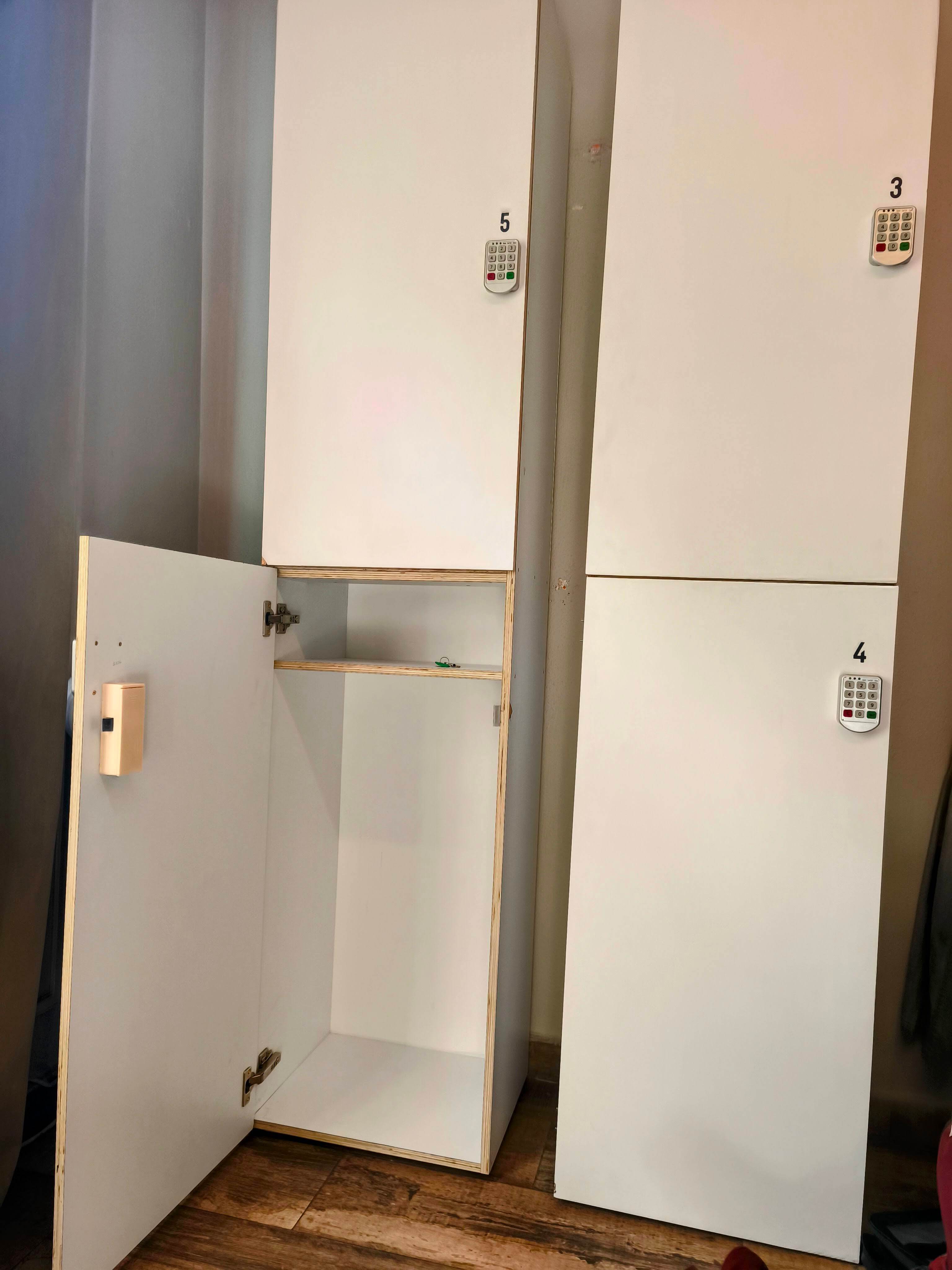 Secure individual lockers for guests at Buba House Barcelona